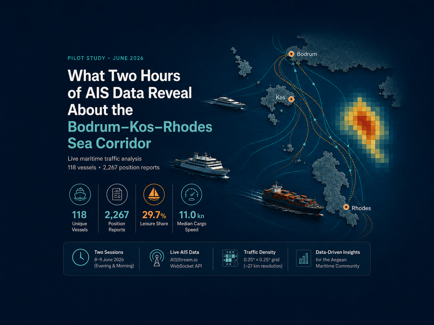 What Two Hours of AIS Data Reveal About the Bodrum–Kos–Rhodes Sea Corridor